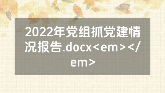 2022年党组抓党建情况报告.docx<em></em>