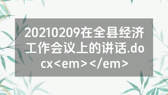 20210209在全县经济工作会议上的讲话.docx<em></em>