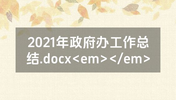 2021年政府办工作总结.docx<em></em>