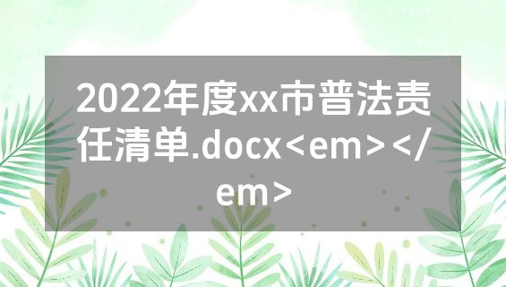 2022年度xx市普法责任清单.docx<em></em>