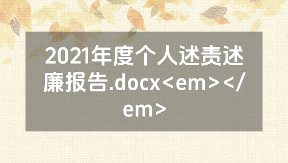 2021年度个人述责述廉报告.docx<em></em>