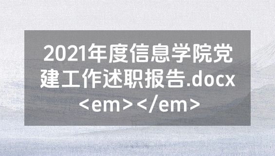 2021年度信息学院党建工作述职报告.docx<em></em>