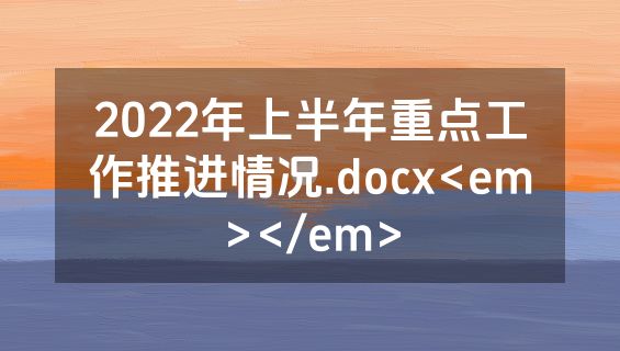 2022年上半年重点工作推进情况.docx<em></em>
