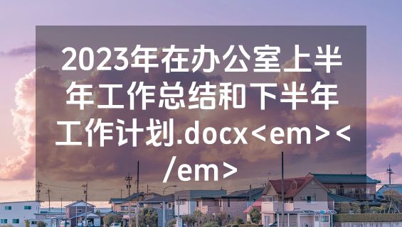 2023年在办公室上半年工作总结和下半年工作计划.docx<em></em>