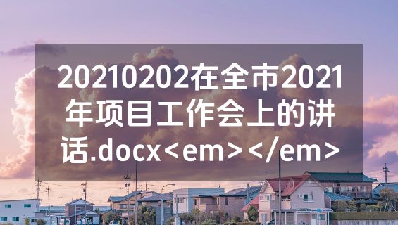 20210202在全市2021年项目工作会上的讲话.docx<em></em>