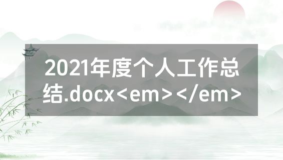 2021年度个人工作总结.docx<em></em>