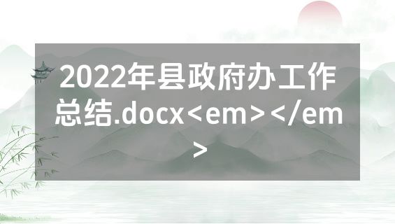 2022年县政府办工作总结.docx<em></em>