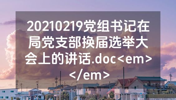20210219党组书记在局党支部换届选举大会上的讲话.doc<em></em>