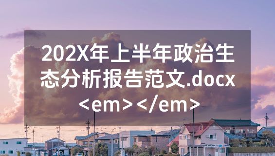 202X年上半年政治生态分析报告范文.docx<em></em>