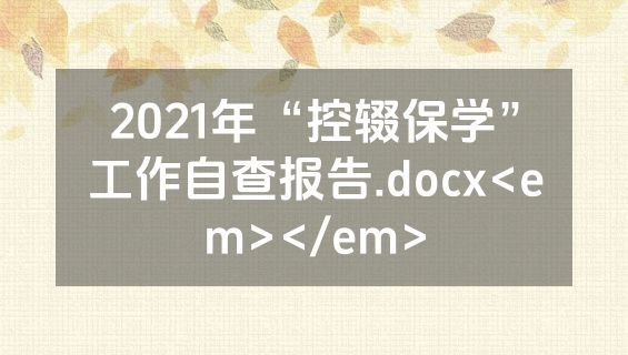 2021年“控辍保学”工作自查报告.docx<em></em>