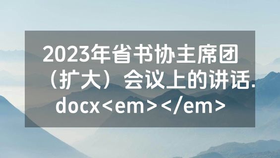 2023年省书协主席团（扩大）会议上的讲话.docx<em></em>