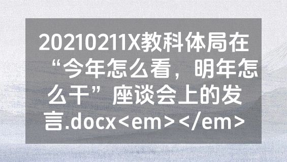 20210211X教科体局在“今年怎么看，明年怎么干”座谈会上的发言.docx<em></em>
