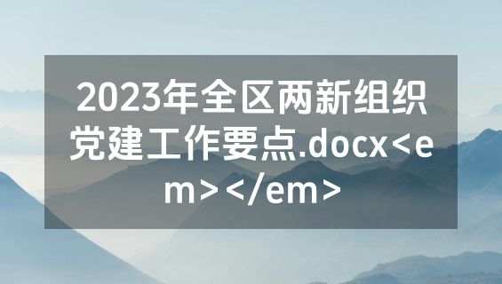 2023年全区两新组织党建工作要点.docx<em></em>