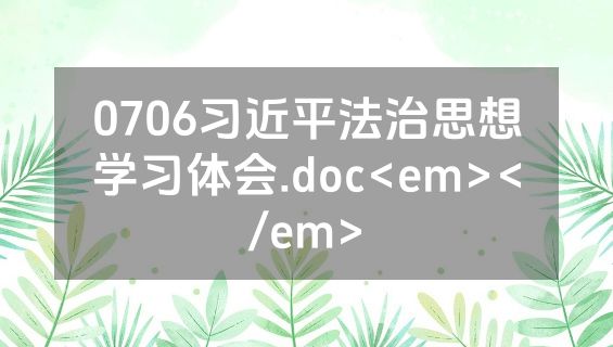 0706习近平法治思想学习体会.doc<em></em>