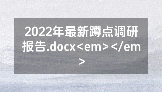2022年最新蹲点调研报告.docx<em></em>