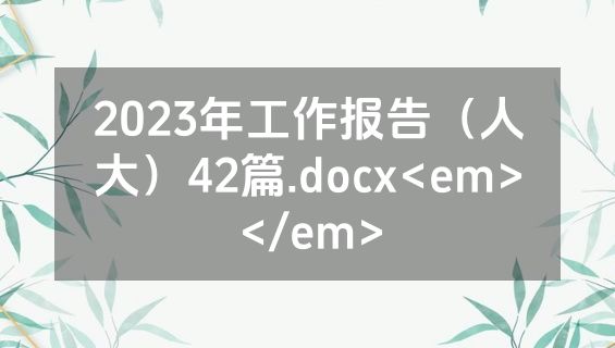 2023年工作报告（人大）42篇.docx<em></em>