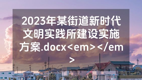 2023年某街道新时代文明实践所建设实施方案.docx<em></em>