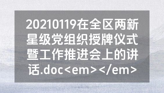 20210119在全区两新星级党组织授牌仪式暨工作推进会上的讲话.doc<em></em>