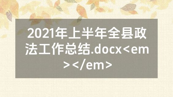 2021年上半年全县政法工作总结.docx<em></em>