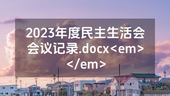 2023年度民主生活会会议记录.docx<em></em>