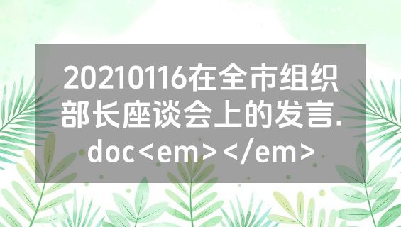 20210116在全市组织部长座谈会上的发言.doc<em></em>