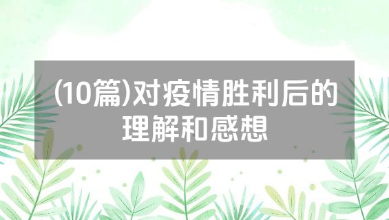 (10篇)对疫情胜利后的理解和感想