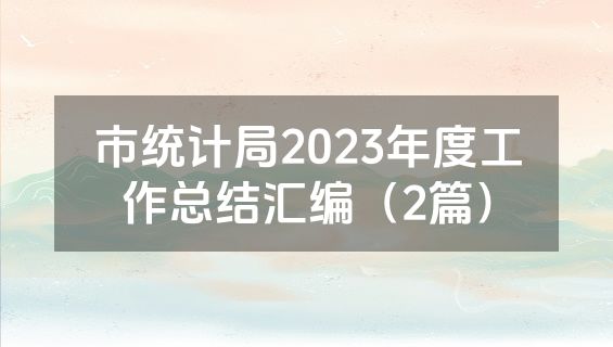 市统计局2023年度工作总结汇编（2篇）