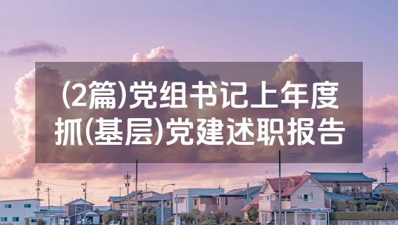 (2篇)党组书记上年度抓(基层)党建述职报告
