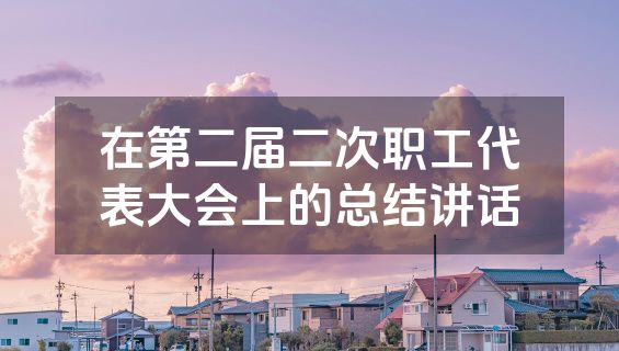在第二届二次职工代表大会上的总结讲话