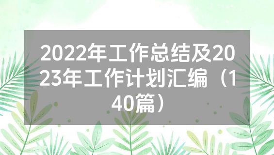 2022年工作总结及2023年工作计划汇编（140篇）